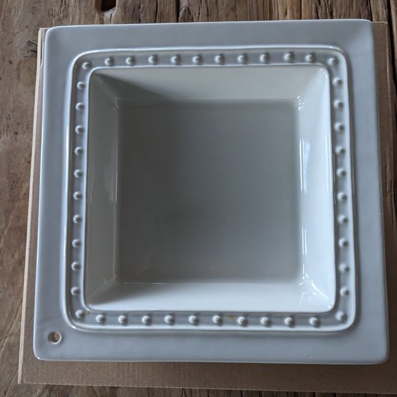 Nora Fleming Other - Nora Fleming M8 Cocktail Napkin / Candy Dish Holder Pearl Dot stoneware NIB - M8